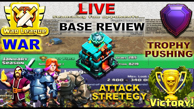 Base Review, Clan Game, Giveaway - Clash of Clans Live ||