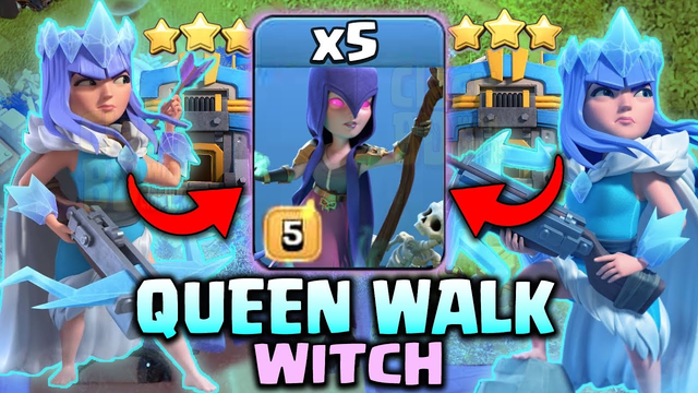 Queen Walk Witch Attack 2019 | Best Ground Strategy 3star for TH12 War Bases | CLASH OF CLANS