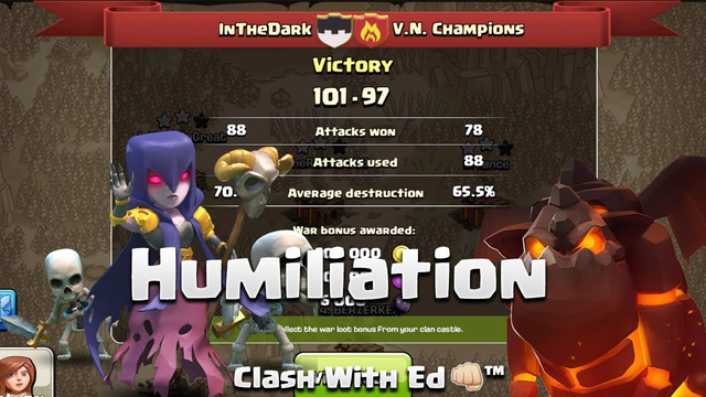 V.N Champions HUMILIATED by InTheDark - Clash of Clans