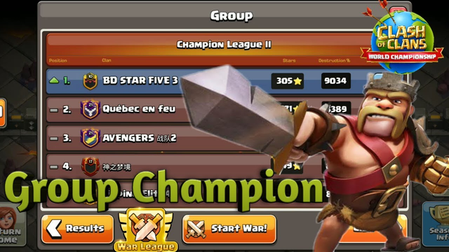 Champion 1 Clan War League | BD Star Five Team | Balance Changes  | Clash of Clans | Clash Affairs