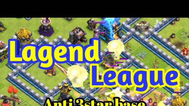 Th12  trophy push anti 3star lagend league base 2019 clash of clans
