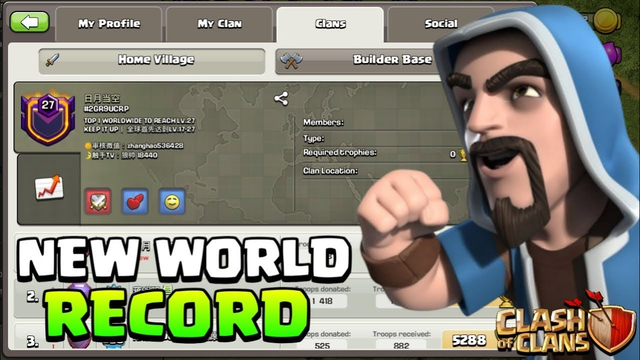 New World Record In Clash of clans