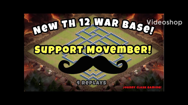 New TH 12 War Base with 4 replays! | Help Support Movember! | Clash of Clans 2019