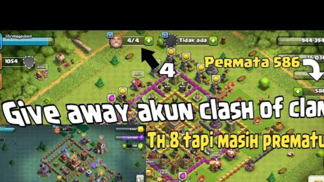 Give away akun clash of clans Th 8 prematur|Yandri. MF