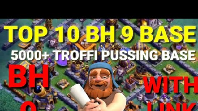 Top 10 Builderhall 9 bases with link || Best BH troffi pussing bases|| Clash of clans