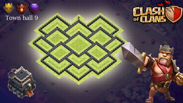 Town Hall 9 Hybrid Base - Clash of Clans (TH9)
