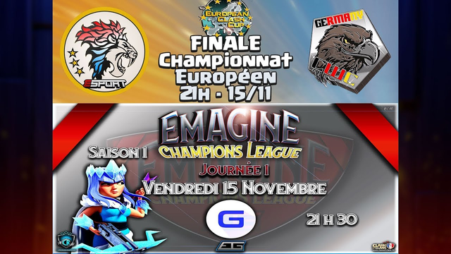 FINALE Championnat d'Europe Luxembourg vs Allemagne | Emagine Champions League| Clash of Clans