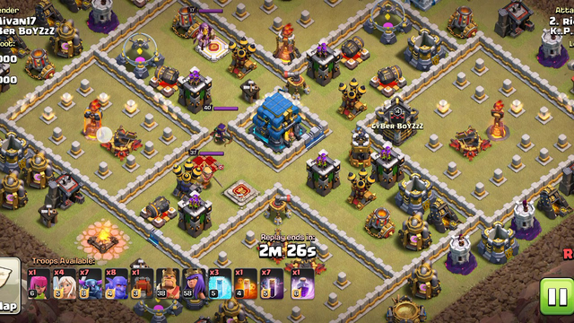 Clash of Clans TH 11 Bats.Spell Attack