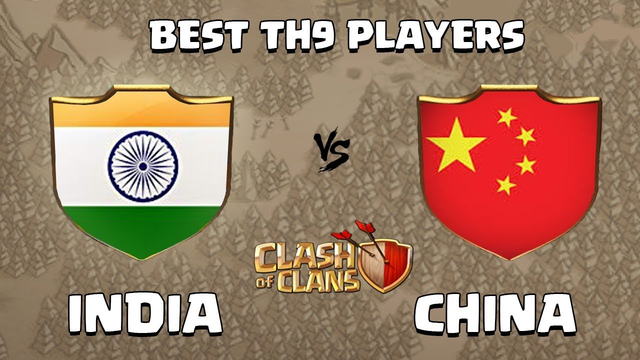 INDIA vs CHINA | Best TH9 War | TH9 War Attack Strategies Clash of Clans - COC