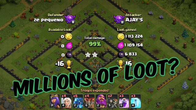 Clash of Clans~ Millions of loot