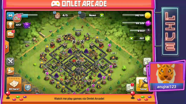Watch my live  stream of  Clash of Clans on my channel