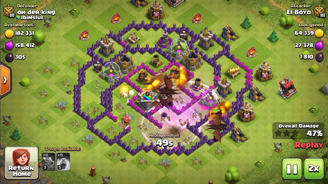 Town Hall 8 Dark Elixir Farming With Dragons- Clash of Clans