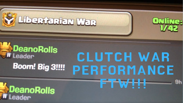 Clash Of Clans - Clutch Clan War Performance FTW!!! 3 Star Attack #1 versus #1