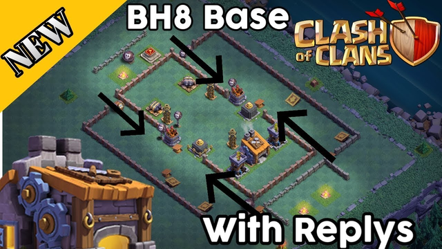 New! Clash of Clans, Builder Hall 8 Base with REPLAY 2019 || Clash of Clans