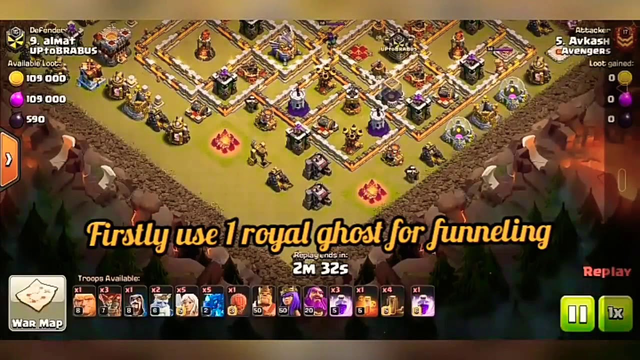 Clash of clans attack, queen charge with electro drag #1