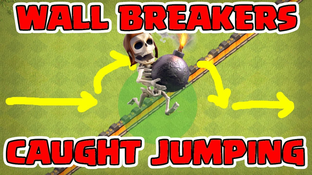 CLASH OF CLANS FIRST - WALL BREAKERS TAKE JUMP SPELL - CAUGHT ON VIDEO!