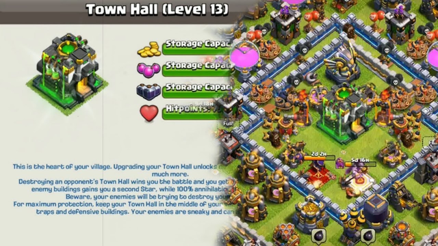 TOWN HALL 13 GAMEPLAY ! Concept Clash of clans