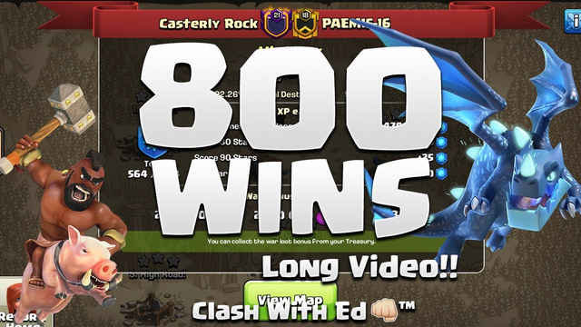 800 War Wins by Casterly Rock - Celebration Video - Clash of Clans