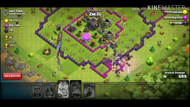 Raiding a base In clash of Clans
