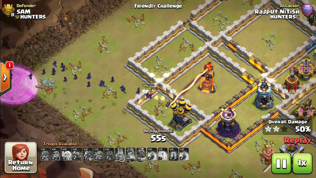 5 Bat Spell MAX v/s 1 MULTIPLE INFERNO TOWER - Clash of clans - Hunters of coc #FC