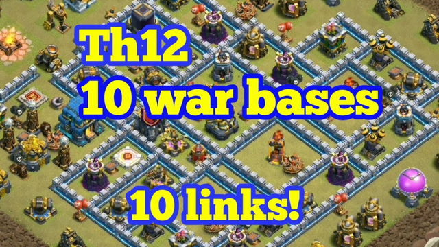 Top 10 Th12 war and lagend league base layout 2019! Clash of clans! My life gaming.