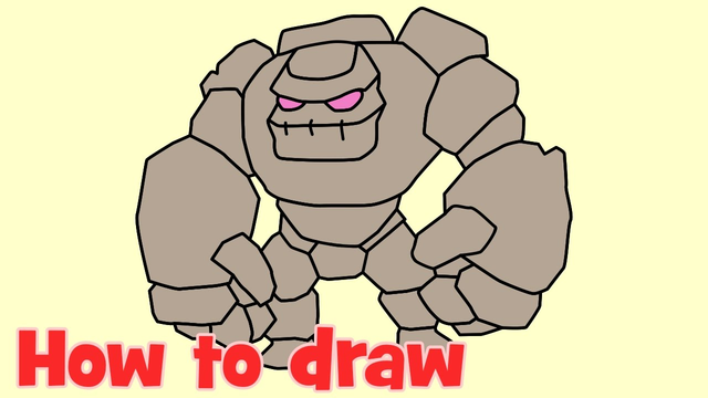 How to draw Golemite from Clash of Clans characters