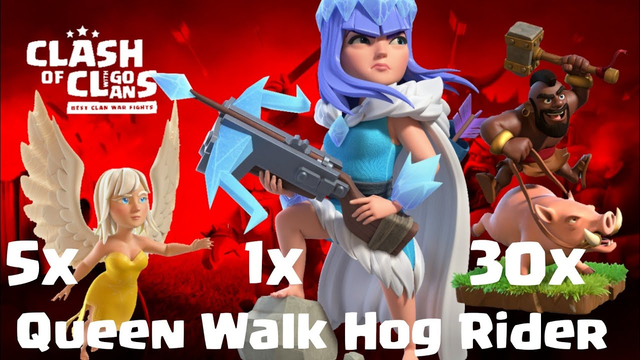 easy Queen Walk into hog rider | TH 12 | 3 Star fights | clash of clans 12/19 COC CW