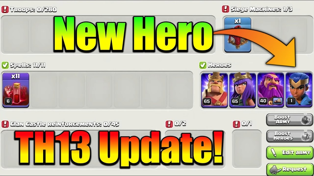 Town Hall 13 New Hero Look Revealed - Clash Of Clans!