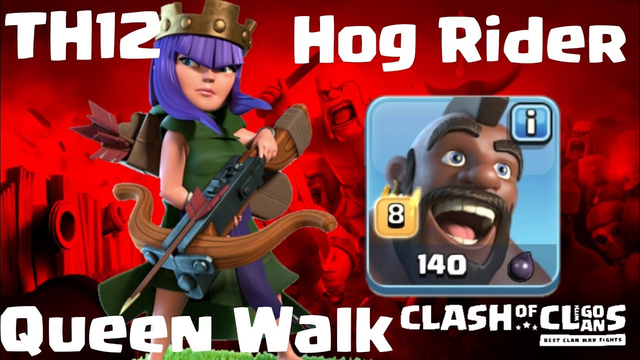 it always looks easy Queen Walk hog rider | TH 12 | 3 Star fights | clash of clans 12/19 COC CW