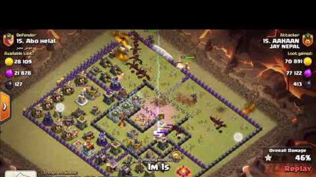 Clash of clans TOWN HALL 10 vs TOWN HALL 11 AND GET 3 STAR.. AWESOME ATTACK...