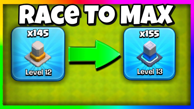 CLASH OF CLANS THE RACE TO MAX! Using Ruins To Max My Walls!