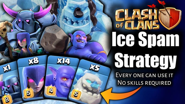 Coc | Th12 ice Spam Strategy , Every one can use it, No skills required, Walker 456 | Clash of clans
