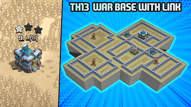 New Best Th13 War Base Design | Base Link + Replays (Clash of Clans) 2019