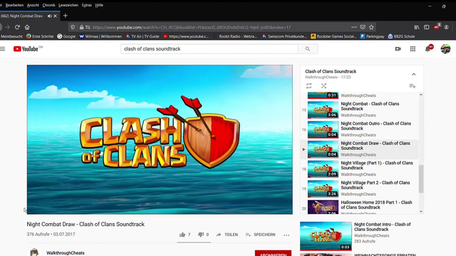 662 Night Combat Draw   Clash of Clans Soundtrack   YouTube   Mozilla Firefox 2019 12 14 09 28 14 Tr