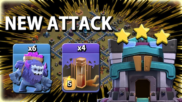 6 Yeti + 8 Bowler + 4 Earthquake New Attack Strategy TH13 Attack Clash of Clans