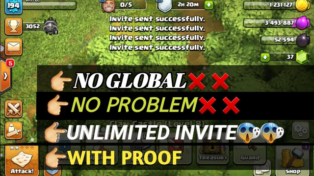Clash of clans unlimited invite members
