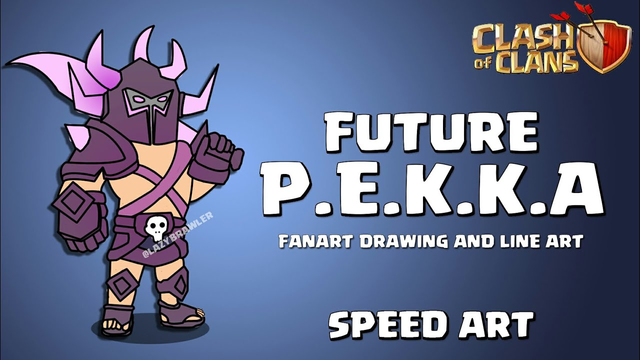 Future P.E.K.K.A in Clash of clans  [Concept] | Drawing with Mouse in Pc | Coc 2030