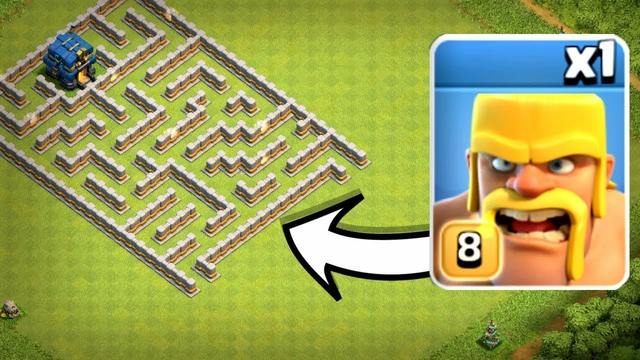ONE TROOP VS LV 1 MAZE BASE CLASH OF CLANS 2020