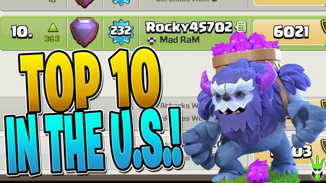 I'M TOP 10 IN THE USA AFTER THIS SESSION! - Clash of Clans