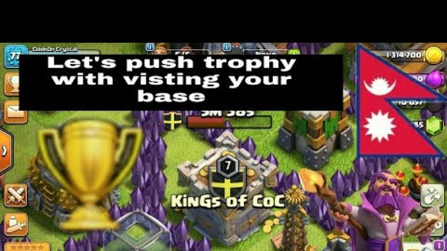 let's push trophy with visting your base | Clash of clans | In Nepali