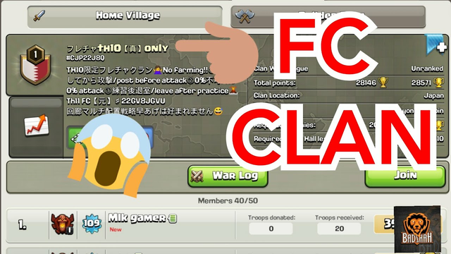 FC clans / Clash Of Clans / Gaming Badshah