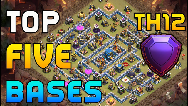 TOP 5 BEST TOWN HALL 12 BASES OF 2019 - With Base Links - Thunder Gaming COC