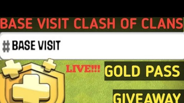 COC LIVE BASE VISIT ||5 GOLDPASS GIVEAWAY - ROAD TO 2K
