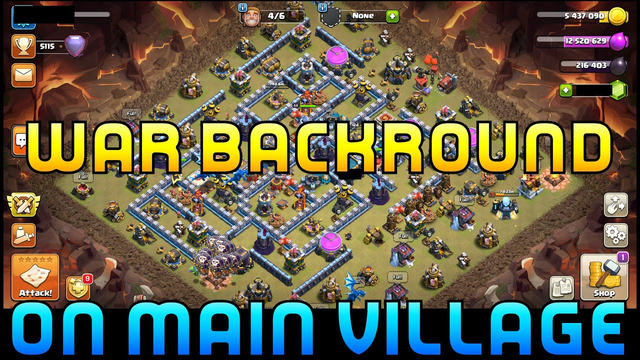 CLASH OF CLANS GLITCH* HOW TO GET THE WAR BACKROUND TO BE YOUR MAIN VILLAGE!
