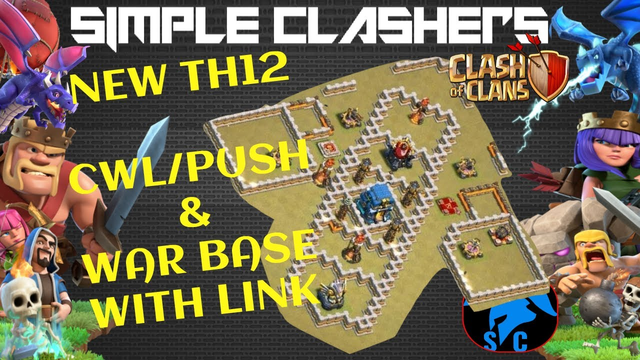 *Best*Anti 3 Star TH12 New Push/War Base/Cwl base 2020 Th12 Base with Link & Replays*Clash of clans*