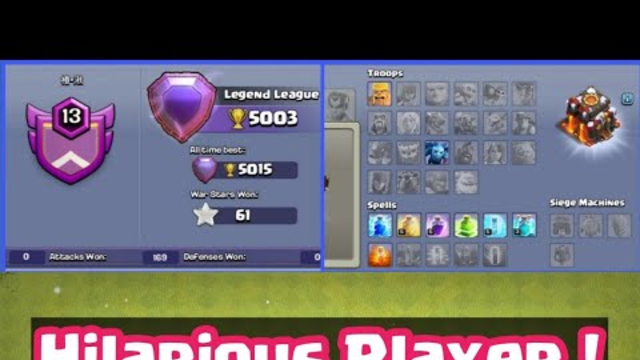 The mysterious Player in the Clash of clans | world records in Coc
