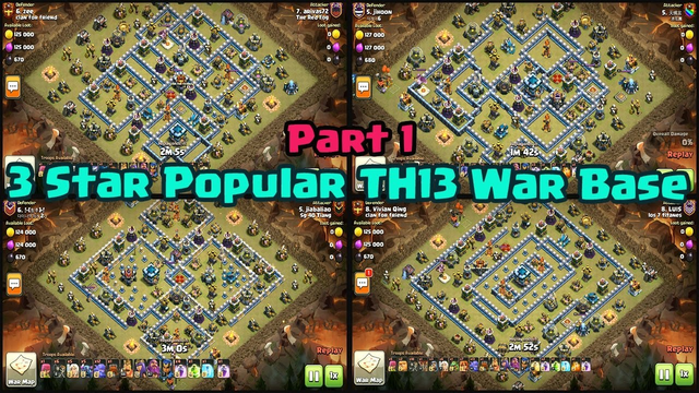 Th 13 War 3 Star Attack Strategy | Easy Way To 3 Star Popular Th13 Base (Part-1) Clash Of Clans 2020