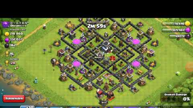 Clash of Clans best attack from lava,loon attack sinhala