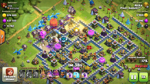Reaction on clash of clans th13 max base destroy