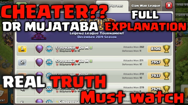 DR MUJATABA IS CHEATER?? FULL EXPLANATION VIDEO MUST WATCH CLASH OF CLANS